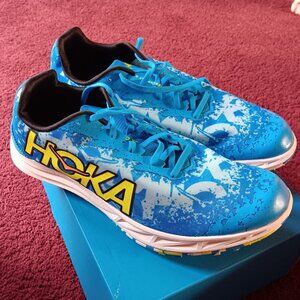 Hoka One One Unisex Crescendo XC Spikeless Blue Running Sneakers Size 11.5